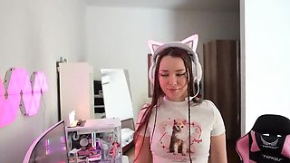 Stepbrother fucks stepsister Arina Love in wild livestream sex - big ass cowgirl and doggy style