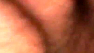 Sexy blonde with glasses sucks his dick in close up