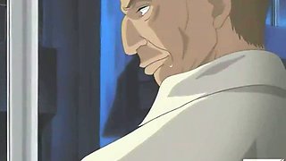 Hentai red-haired teen fucked hard by a dark ugly bus driver