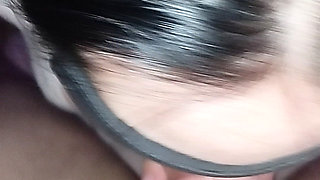 Hot 18 Girl From Poland Doing Blow Job with Butt Plug Sexy Bodystocking Lingerie and Bondage