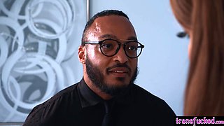 Black guy nailed arousing shemale Gracie Jane