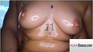 FilthyMassage - BUSTY BABE , OILED TITS And A Juicy Pussy Getting Fucked Good