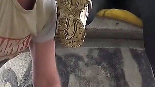 Licking Very Muddy Sneakers Clean