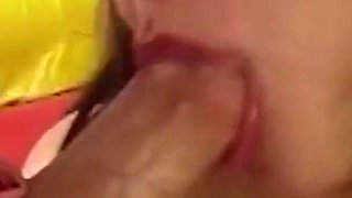 Heavy Cumshot Over the Big Hooters of a Classy Blonde
