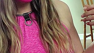 Amateur Webcam Cute Teen Plays Solo with Big Dildo