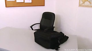 Bridgette B. - Blonde Latina with Brown Eyes Fucks on Desk - Big Tits, Big Ass & Foot Fetish