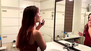 Mistress Sofi In Red Dress Use Chair Slave – Petite
