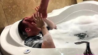 Tall Goddess Gia - Bathtub Foot Domination