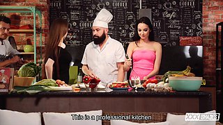 Sweet sloppy blowjob In The Kitchen