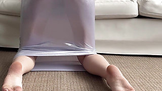 hot stretching transparent dress 2