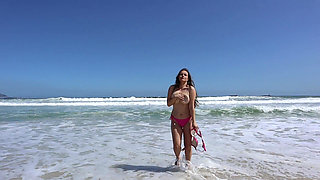 Stripping and Frolicking on a Beach