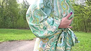 Misses_Jenny Shows Off Her Big Natural Tits in the Park