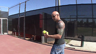 Cute teen with pierced nipples gets pussy slammed