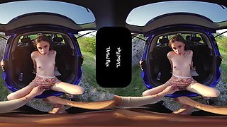Leggy girl hot VR porn video