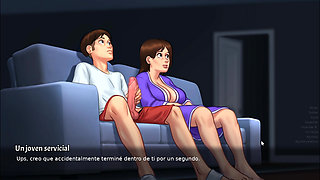 masturbation next to a perverted Milf who helps me - Summertime saga