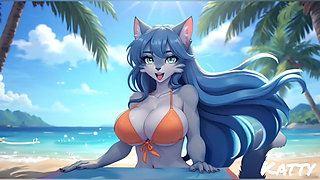 Furry girls animation nude and bikini part 3 (Ai model)