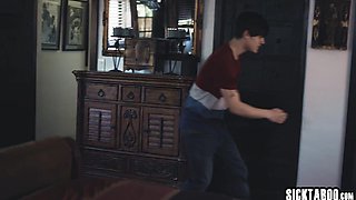 Large-Breasted mom and big bootie teenager riding penis