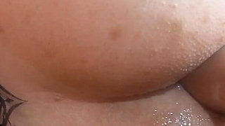 Filling the Sissy Ashole with Her Own Cum After a Hard Fisting by Mistress Hands