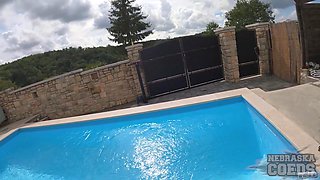 Sofie With Josie Skinny Dipping Private Pool Cold Water Hot Bodies