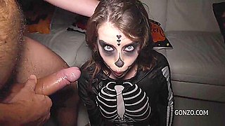 Eden Ivy In Clip-happy Halloween From With Balls Deep 5on1 Dp And Piss Drinking Sz