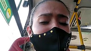 Sara Squirts In The Bus