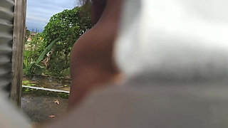 Sexy Latinas in outdoor dressing room in brazil