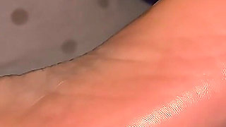 Close up Cum on Beautiful Soles Amateur Footfetish