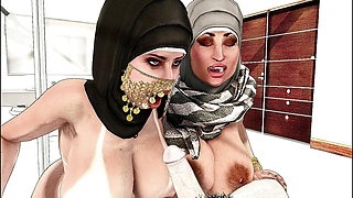 Hijab arab big tits hotel room service