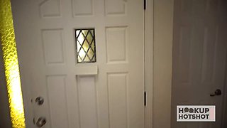 Fabulous dark haired Anna Blaze gets smashed humid & intensely!