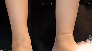 Tip Toe Tapping in High Heels and Pantyhose Asmr