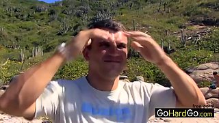 Hot Chick fucked hard on the beach: Big Tits, Blowjob  Babe Porn