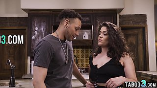 THICK hispanic masturbated and pounded a BIG BLACK PENIS