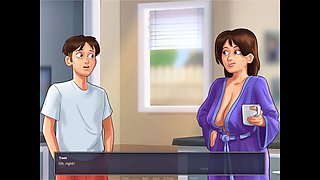 Caught in the library during some steamy action in Summertime Saga