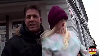 Adorable Brunette Picked Up On The Street For Fucking