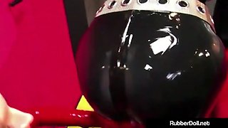 Femdom queen rubberdoll fucked by boxed doll nicci tristan!