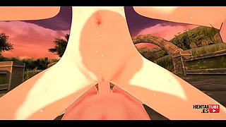 Kaiju N8 Hentai - Kikoru Shinomiya Handjobjob and Fucked at Cowgirl POV - Asian Japanese Manga Anime Hentai 3D Porn