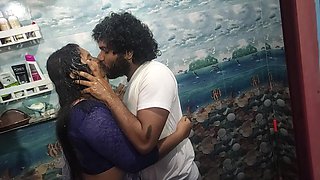 Desi Couple Saree Bath with Sex Day After Marriage