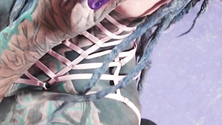Tattoo Model Livestream with Anal Masturbation