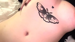 Busty brunette sucks and licks big cock in a close up