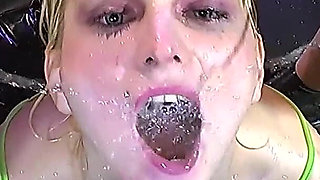 Cute Blonde with Perfect Body and Tits Drinks Piss in Gangbang Bukkake Ggg John Thompson