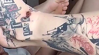 I fuck my boyfriend's ass with a big double dildo