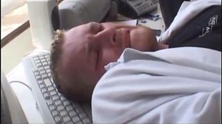 Secretary gets imposed check up: Blowjob, Hardcore  Brunette Porn