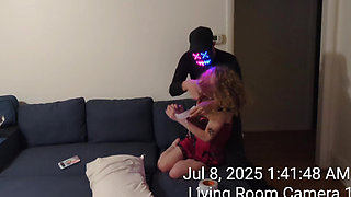 Sexy MILF Zip Tied and Creampied by Masked Man