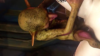 3D Huge Boobs Slut MILF Got Fucked by Monsters