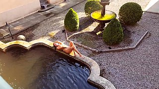 Virgin Cute Brunette Babe Outdoor