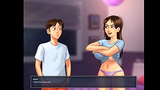 Summertime Saga Landlady keep showing her huge boobs - Gameplay part 22