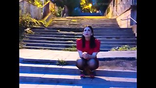 Hot MILF Za Za Solo BDSM Outdoor in HD - Amateur Slave Chains Fun