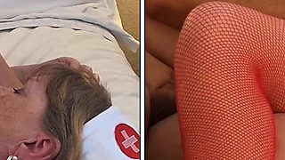 Granny Nurse: Sucking Cock & Fucking Dildos
