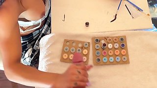 Hot Tight Pussy Brunette Milf Cheating Wife Art Teacher Uses A Naked Guy In Cfnm Form As A Cum Dispencer By Teasing And Playing - Nomi Melone