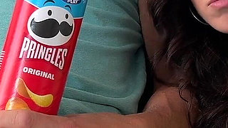 Step Brother Showed His Hard Cock While Watching Movie and I Offered Him My Ass for Anal Sex